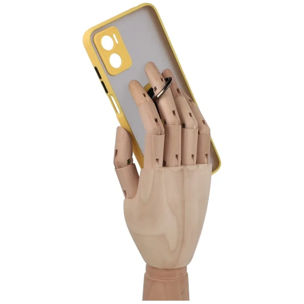 Hurtownia GSM - Etui s úchytem na prst Bizon Case Hybrid Ring pro Motorola Moto E22 / E22i kouřové se žlutým rámečkem - BIZ497 - {ean13} - Hurt