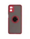 Hurtownia GSM - Etui s úchopem na prst Bizon Case Hybrid Ring pro Motorola Moto E22 / E22i kouřové s červeným rámem - BIZ498 - {ean13} - Hurt