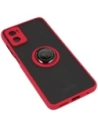 Hurtownia GSM - Etui s úchopem na prst Bizon Case Hybrid Ring pro Motorola Moto E22 / E22i kouřové s červeným rámem - BIZ498 - {ean13} - Hurt