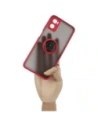 Hurtownia GSM - Etui s úchopem na prst Bizon Case Hybrid Ring pro Motorola Moto E22 / E22i kouřové s červeným rámem - BIZ498 - {ean13} - Hurt