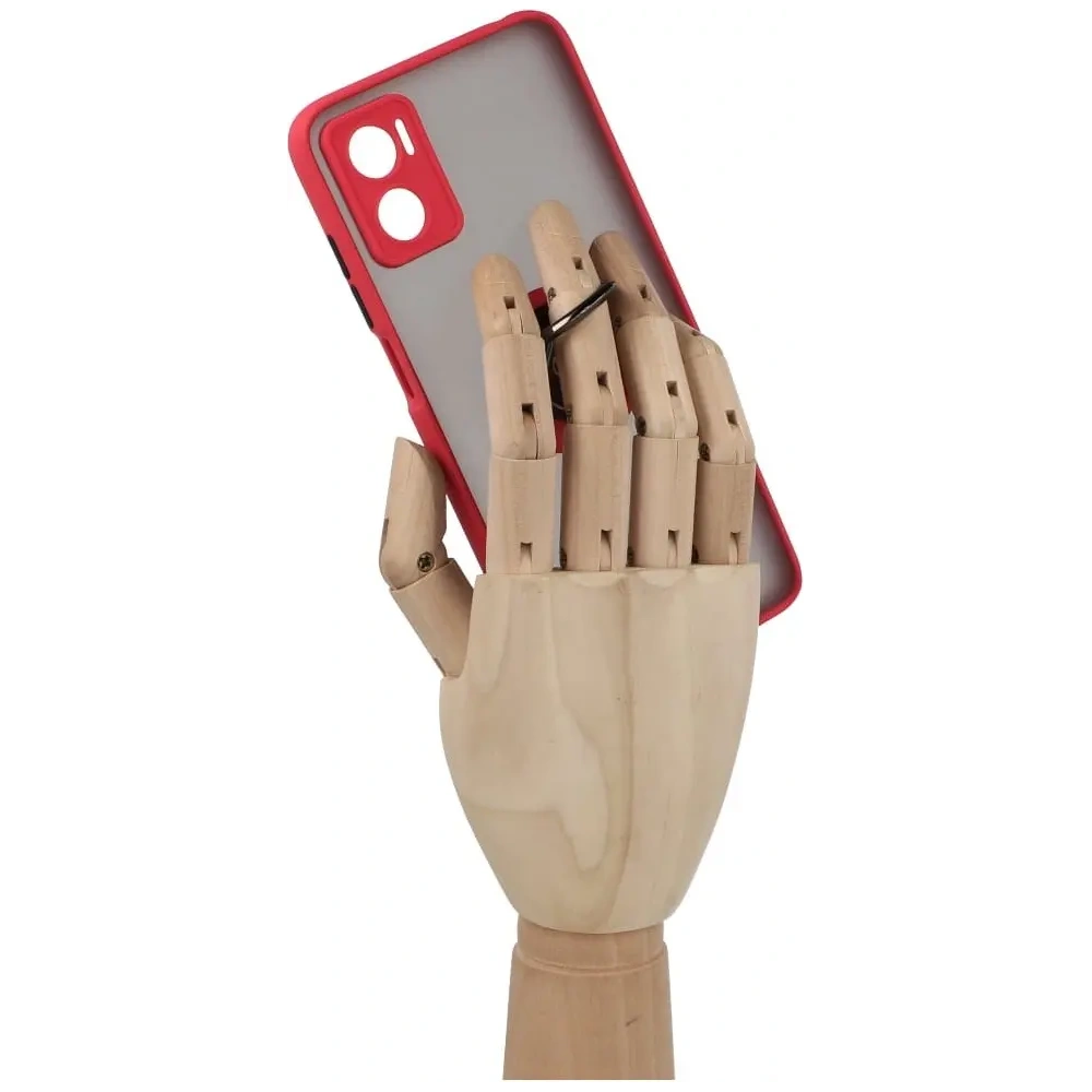 Hurtownia GSM - Bizon Case Hybrid Ring Motorola Moto E22 / E22i füstös piros kerettel - BIZ498 - {ean13} - Hurt