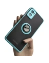 Hurtownia GSM - Etui s úchytem na palec Bizon Case Hybrid Ring pro Motorola Moto E22 / E22i kouřové s jasně modrým rámečkem - BIZ499 - {ean13} - Hurt