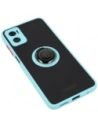 Hurtownia GSM - Etui s úchytem na palec Bizon Case Hybrid Ring pro Motorola Moto E22 / E22i kouřové s jasně modrým rámečkem - BIZ499 - {ean13} - Hurt