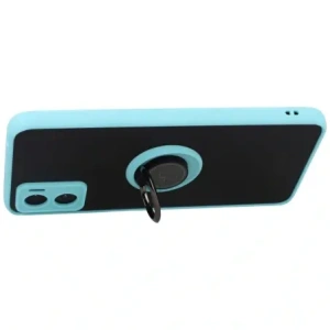 Hurtownia GSM - Bizon Case Hybrid Ring Motorola Moto E22 / E22i fumuriu cu un cadru de culoare albastră deschisă - BIZ499 - {ean13} - Hurt