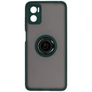 Wholesale Bizon Case Hybrid Ring Motorola Moto E22 / E22i smoky with a dark green frame - BIZ500 - {ean13} - Hurt