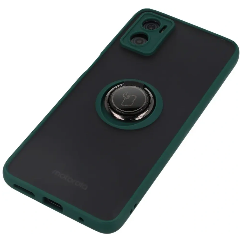 Hurtownia GSM - Bizon Case Hybrid Ring Motorola Moto E22 / E22i füstös sötétzöld kerettel - BIZ500 - {ean13} - Hurt