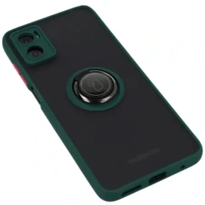 Wholesale Bizon Case Hybrid Ring Motorola Moto E22 / E22i smoky with a dark green frame - BIZ500 - {ean13} - Hurt