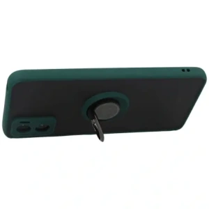 Wholesale Bizon Case Hybrid Ring Motorola Moto E22 / E22i smoky with a dark green frame - BIZ500 - {ean13} - Hurt