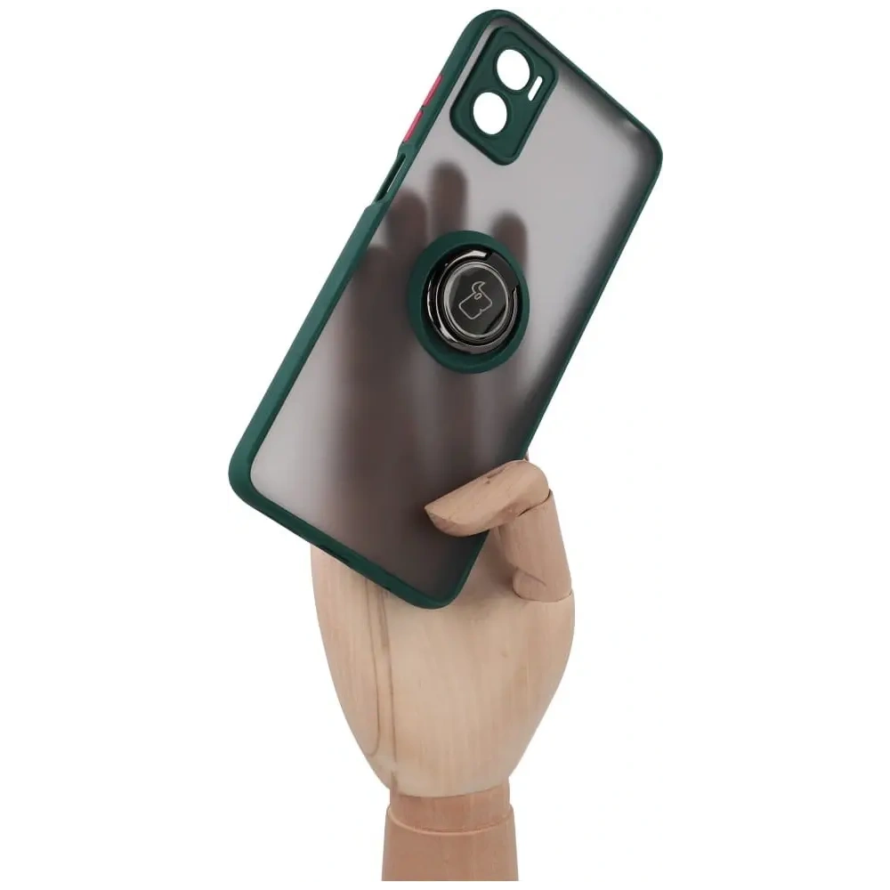 Hurtownia GSM - Bizon Case Hybrid Ring Motorola Moto E22 / E22i füstös sötétzöld kerettel - BIZ500 - {ean13} - Hurt