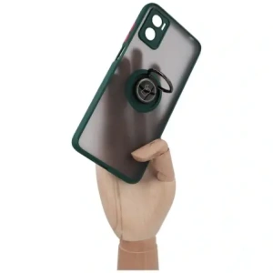 Wholesale Bizon Case Hybrid Ring Motorola Moto E22 / E22i smoky with a dark green frame - BIZ500 - {ean13} - Hurt