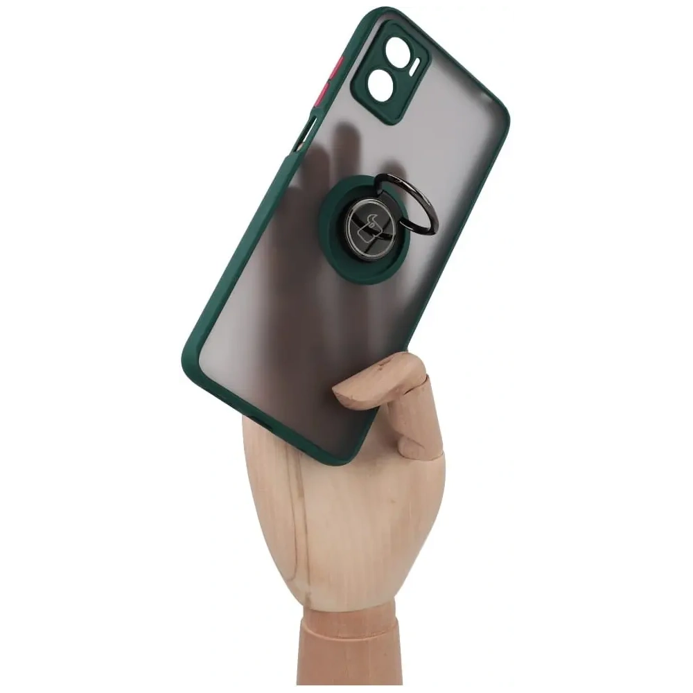 Hurtownia GSM - Bizon Case Hybrid Ring Motorola Moto E22 / E22i füstös sötétzöld kerettel - BIZ500 - {ean13} - Hurt