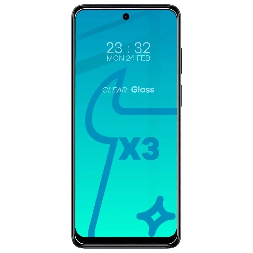 Hurtownia GSM - Bizon Glass Sticlă securizată transparentă - 3 buc. + sticlă lentilă Motorola Moto E32 / E32s - BIZ501 - {ean13} - Hurt
