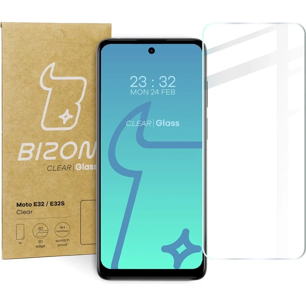 Wholesale Bizon Glass Clear Motorola Moto E32 / E32S - BIZ502 - {ean13} - Hurt