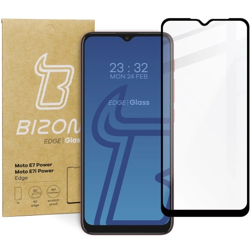 Szkło hartowane Bizon Glass Edge do Moto E7 Power / E7i Power czarne