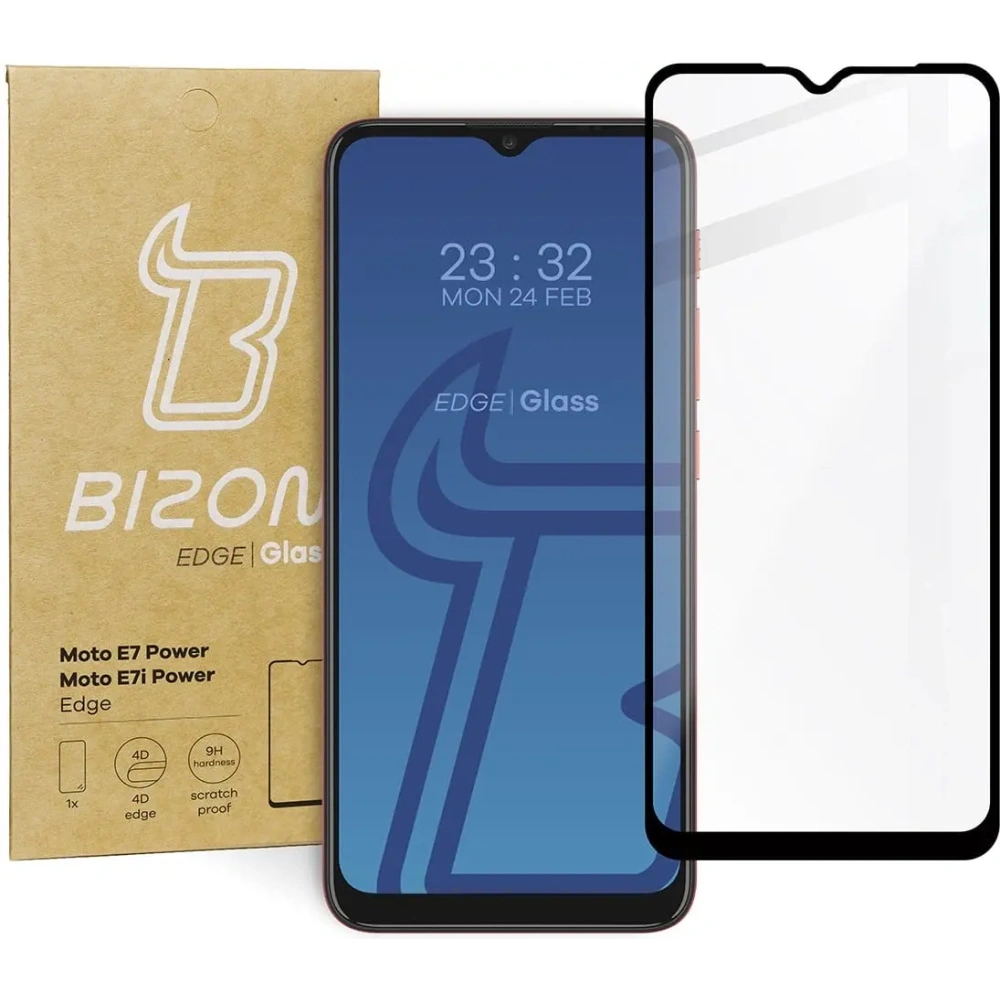 Hurtownia GSM - Bizon Glass Edge Moto E7 Power / E7i Power fekete - BIZ506 - {ean13} - Hurt