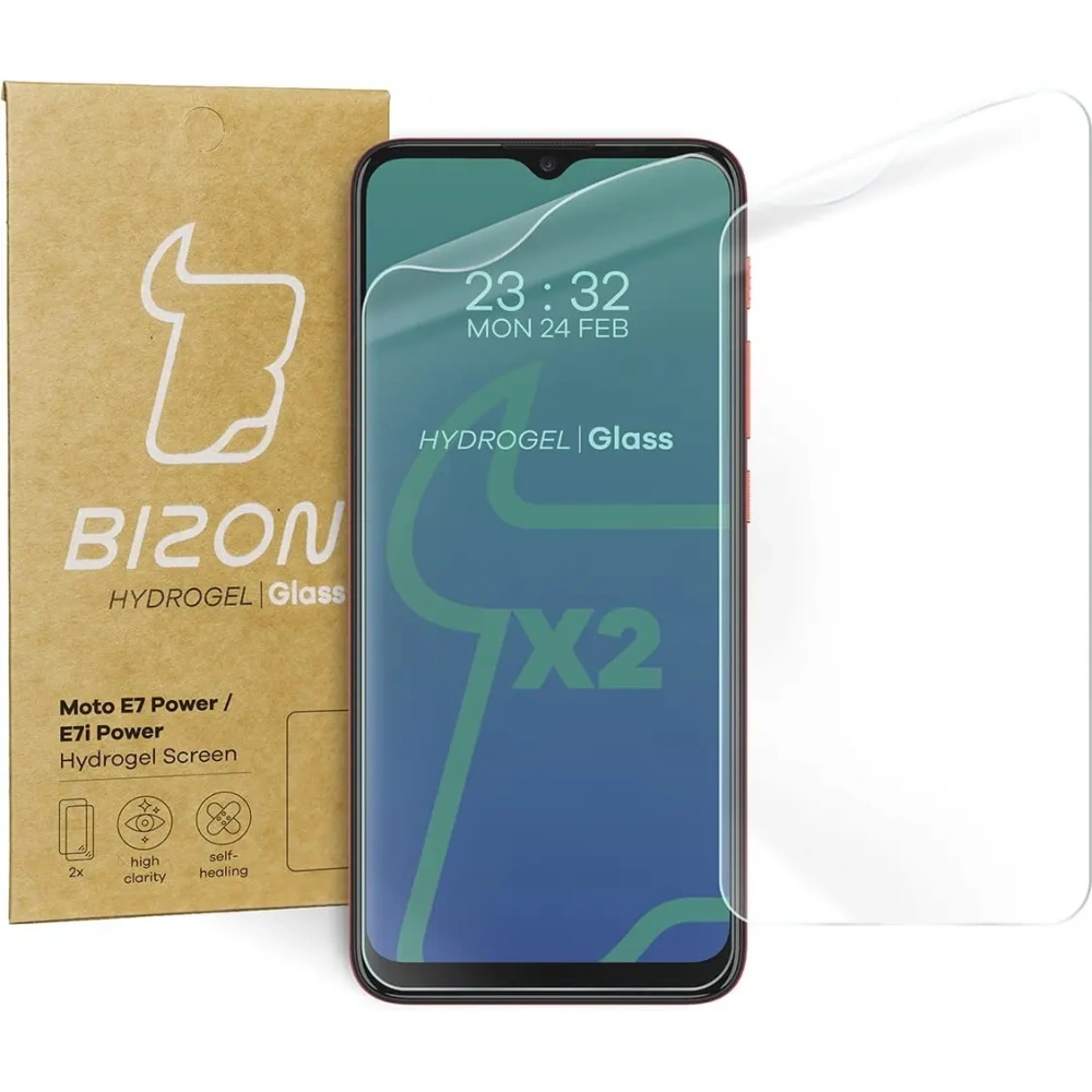 Hurtownia GSM - Bizon Glass Hydrogel Moto E7 Power / Moto E7i Power [2 PACK] - BIZ508 - {ean13} - Hurt