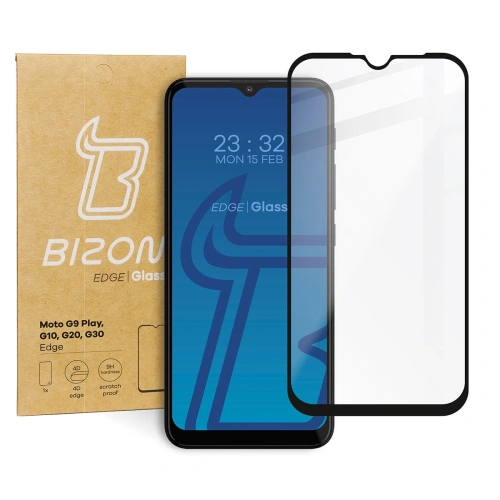 Szkło hartowane Bizon Glass Edge do Moto G10 / G20 / G30 / G9 Play czarne