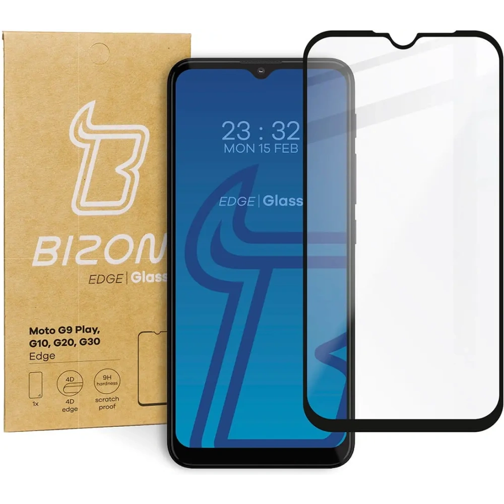 Hurtownia GSM - Bizon Glass Edge Moto G10 / G20 / G30 / G9 Play fekete - BIZ509 - {ean13} - Hurt