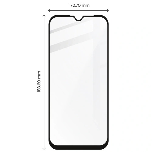 Szkło hartowane Bizon Glass Edge do Moto G10 / G20 / G30 / G9 Play czarne