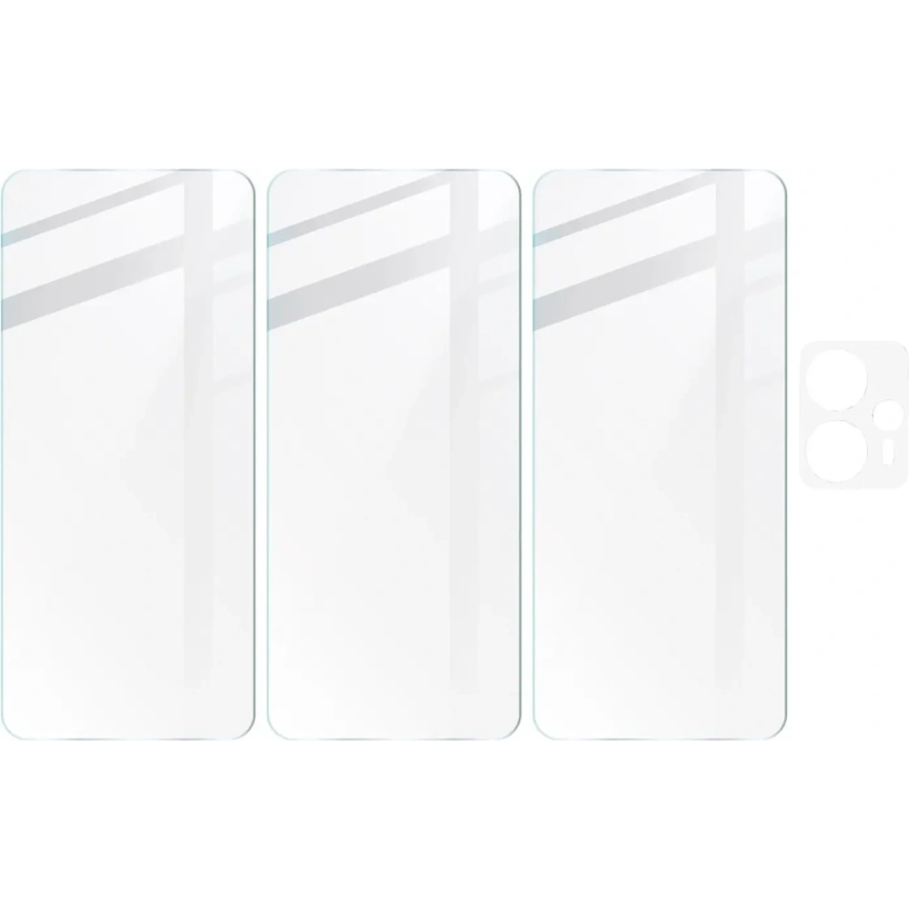 Wholesale BIZON Clear 2 3x screen glass + camera glass Moto G13/G23 4G - BIZ512 - {ean13} - Hurt