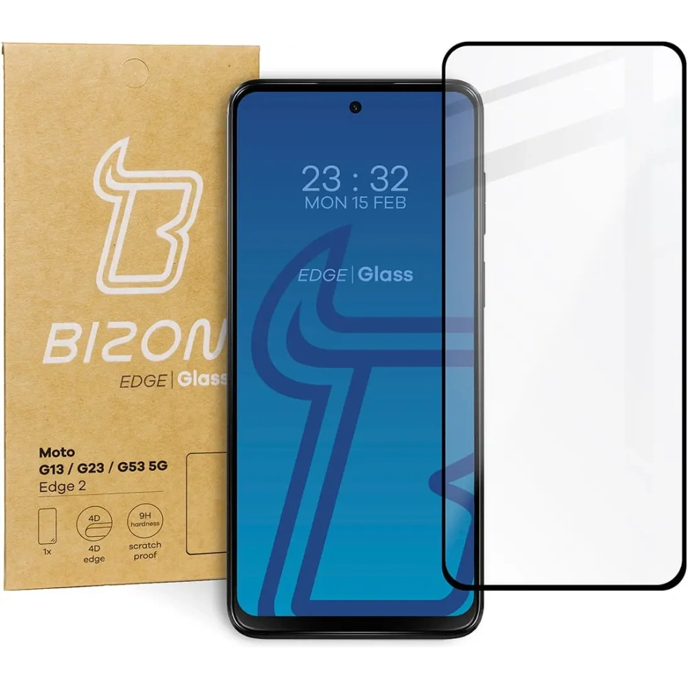 Hurtownia GSM - Sklo tvrzené Bizon Glass Edge 2 do Moto G13 / G23 / G53 5G černé - BIZ513 - {ean13} - Hurt