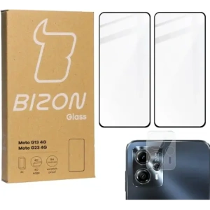 Hurtownia GSM - BIZON Edge 2 2x sticlă de ecran + sticlă de cameră Moto G13/G23 4G - BIZ514 - {ean13} - Hurt