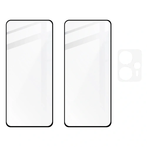 2x Szkło na ekran + szkło na aparat BIZON Edge 2 do Moto G13/G23 4G
