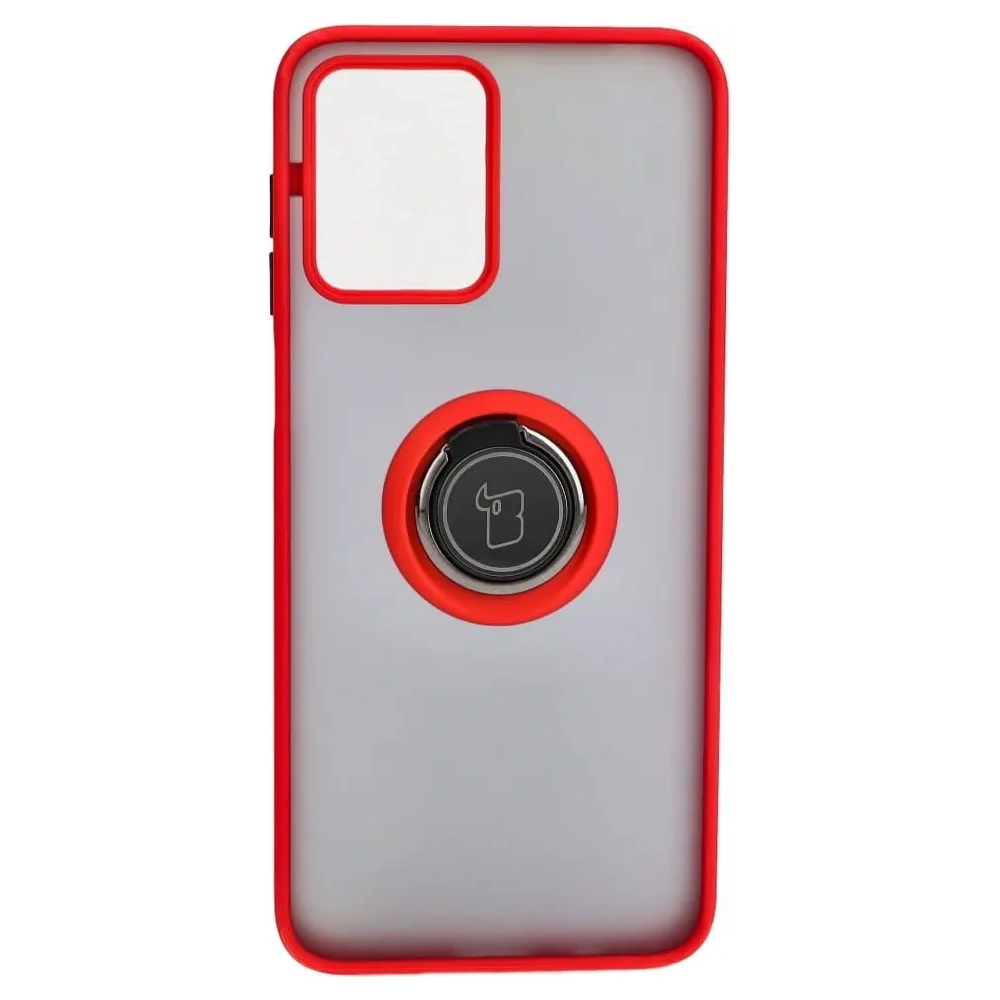 Hurtownia GSM - Etui s úchopem na prst Bizon Case Hybrid Ring pro Motorola Moto G13 / G23 / G53 5G kouřové s červeným rámečkem - BIZ515 - {ean13} - Hurt