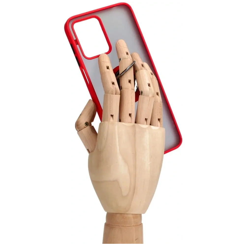 Hurtownia GSM - Etui s úchopem na prst Bizon Case Hybrid Ring pro Motorola Moto G13 / G23 / G53 5G kouřové s červeným rámečkem - BIZ515 - {ean13} - Hurt