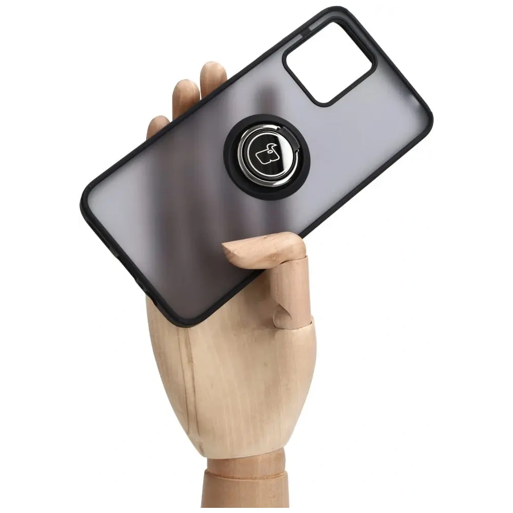 Hurtownia GSM - Bizon Case Hybrid Ring Motorola Moto G13 / G23 / G53 5G füstös fekete kerettel - BIZ516 - {ean13} - Hurt