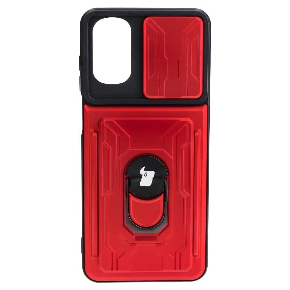 Hurtownia GSM - Bizon Case Camshield Kártyahely Gyűrű Moto G22 piros - BIZ517 - {ean13} - Hurt