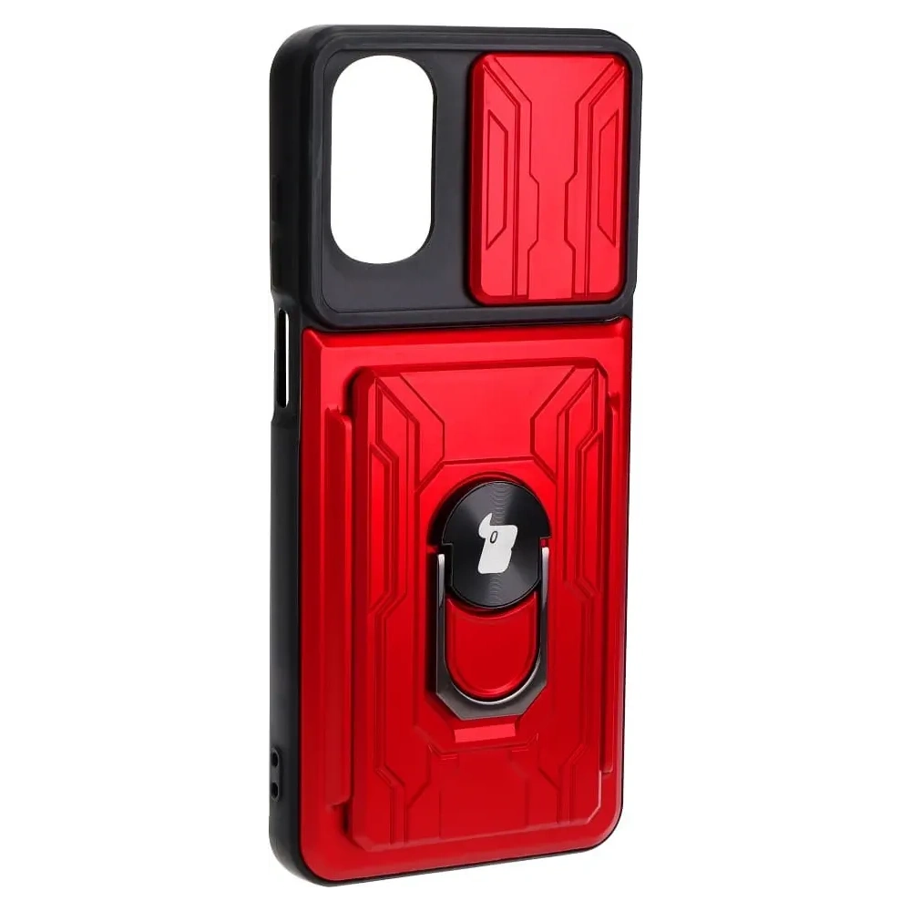 Hurtownia GSM - Bizon Case Camshield Kártyahely Gyűrű Moto G22 piros - BIZ517 - {ean13} - Hurt