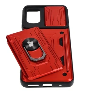 Hurtownia GSM - Etui Bizon Case Camshield Card Slot Ring do Moto G22 czerwone - BIZ517 - {ean13} - Hurt