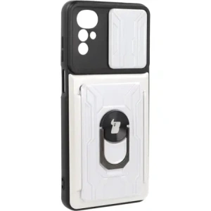 Hurtownia GSM - Etui Bizon Case Camshield Card Slot Ring do Moto G22 białe - BIZ518 - {ean13} - Hurt