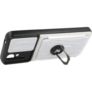 Hurtownia GSM - Etui Bizon Case Camshield Card Slot Ring do Moto G22 białe - BIZ518 - {ean13} - Hurt