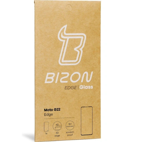 Szkło hartowane Bizon Glass Edge do Moto G22 czarne