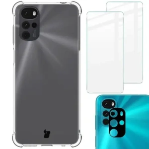 Hurtownia GSM - Bizon Case Clear Pack Hülle + 2x Bildschirmglas + Objektivglas Moto G22 klar - BIZ521 - {ean13} - Hurt