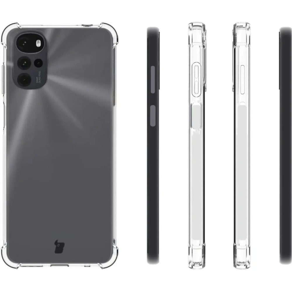 Hurtownia GSM - Bizon Case Clear Pack carcasă + 2x sticlă de ecran + sticlă pentru obiectiv Moto G22 clar - BIZ521 - {ean13} - Hurt