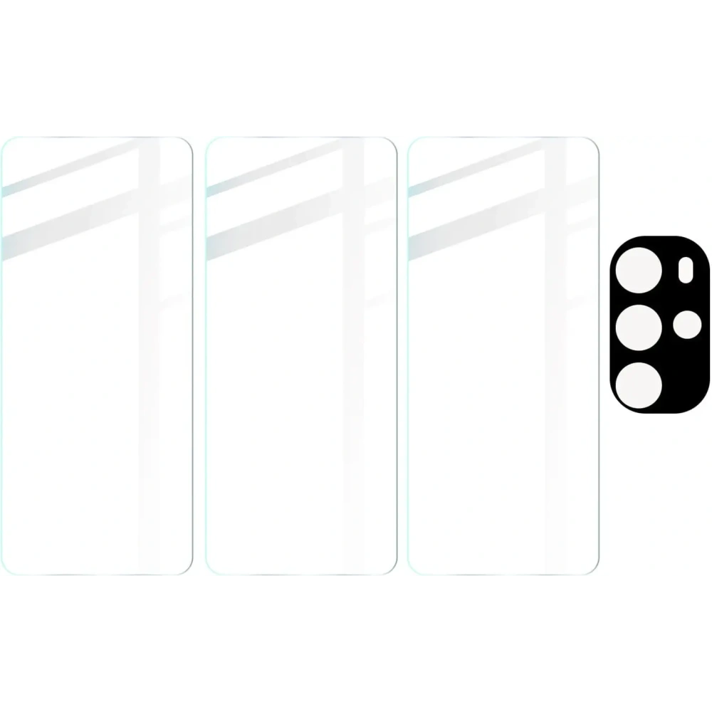 Wholesale Bizon Glass Clear tempered glass - 3 pcs. + lens glass Motorola Moto G22 - BIZ522 - {ean13} - Hurt