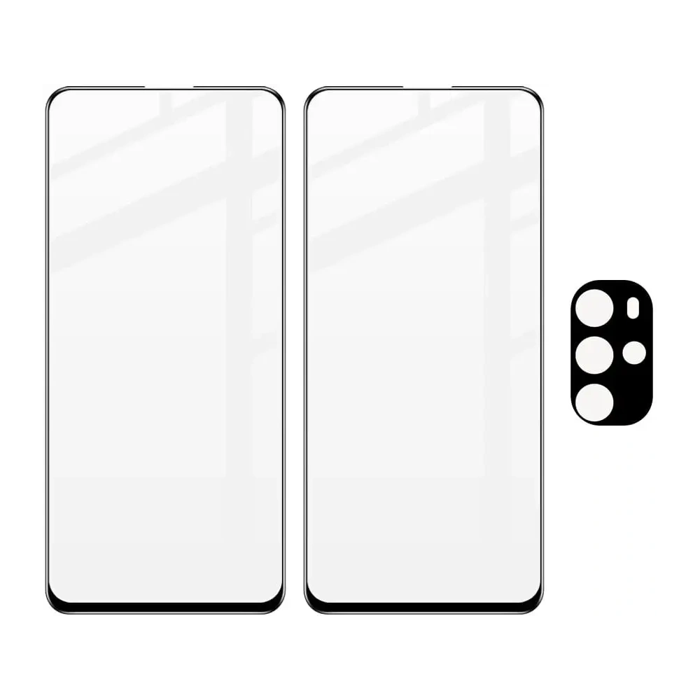 Hurtownia GSM - Bizon Glass Edge sticlă temperată - [2 PACHET] + protecție pentru lentile Motorola Moto G22 negru - BIZ523 - {ean13} - Hurt