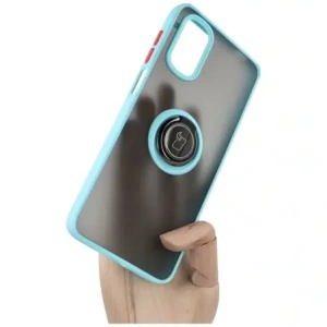 Hurtownia GSM - Bizon Case Hybrid Ring Motorola Moto G22 / E32 / E32s fumuriu cu un cadru albastru deschis - BIZ525 - {ean13} - Hurt