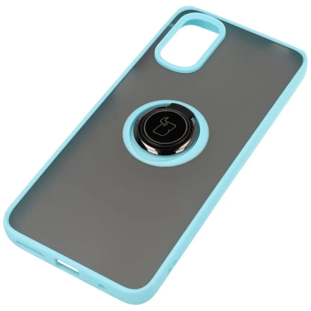 Hurtownia GSM - Bizon Case Hybrid Ring Motorola Moto G22 / E32 / E32s füstszínű, világoskék kerettel - BIZ525 - {ean13} - Hurt