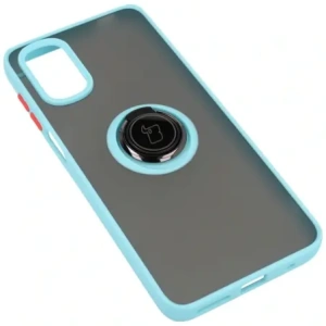 Hurtownia GSM - Etui z uchwytem na palec Bizon Case Hybrid Ring do Motorola Moto G22 / E32 / E32s przydymione z jasnoniebieską ramką - BIZ525 - {ean13} - Hurt
