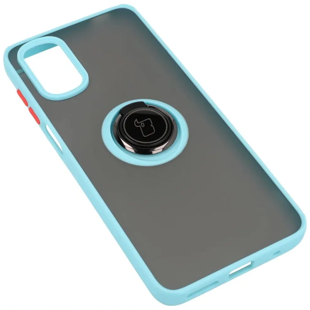 Hurtownia GSM - Bizon Case Hybrid Ring Motorola Moto G22 / E32 / E32s füstszínű, világoskék kerettel - BIZ525 - {ean13} - Hurt