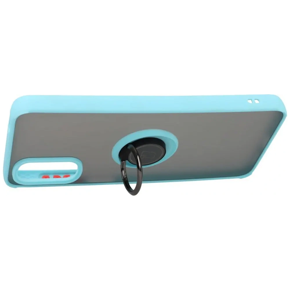 Wholesale Bizon Case Hybrid Ring Motorola Moto G22 / E32 / E32s smoky with a light blue frame - BIZ525 - {ean13} - Hurt