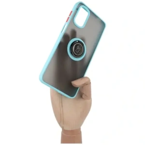 Hurtownia GSM - Bizon Case Hybrid Ring Motorola Moto G22 / E32 / E32s fumuriu cu un cadru albastru deschis - BIZ525 - {ean13} - Hurt