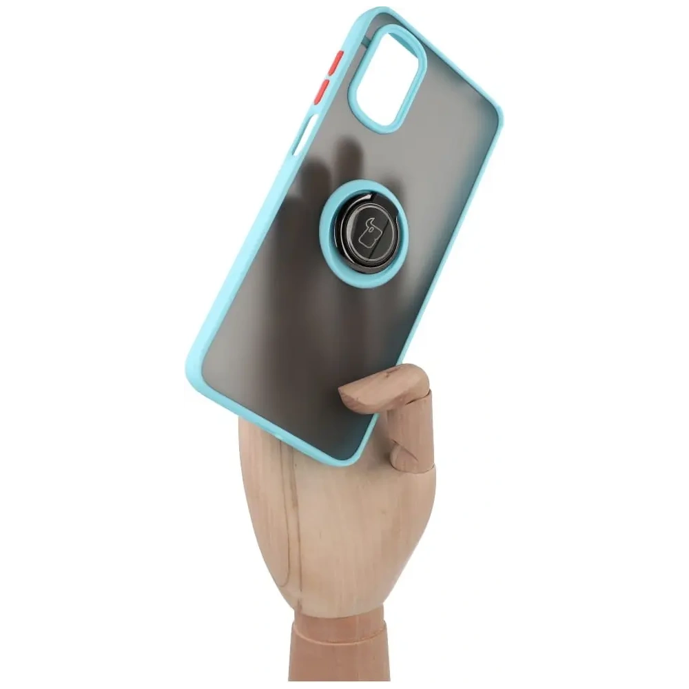 Wholesale Bizon Case Hybrid Ring Motorola Moto G22 / E32 / E32s smoky with a light blue frame - BIZ525 - {ean13} - Hurt