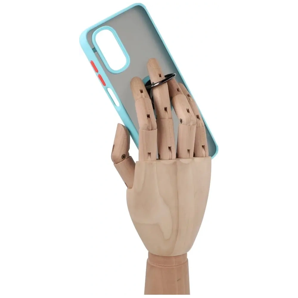 Wholesale Bizon Case Hybrid Ring Motorola Moto G22 / E32 / E32s smoky with a light blue frame - BIZ525 - {ean13} - Hurt
