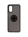 Bizon Case Hybrid Ring Motorola Moto G22 / E32 / E32s fumuriu cu un cadru negru