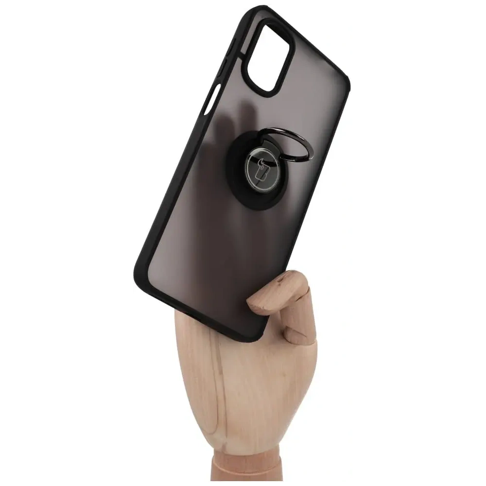 Hurtownia GSM - Etui z uchwytem na palec Bizon Case Hybrid Ring do Motorola Moto G22 / E32 / E32s przydymione z czarną ramką - BIZ526 - {ean13} - Hurt